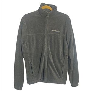 COLUMBIA GREY FLEECE JACKET SIZE SMALL